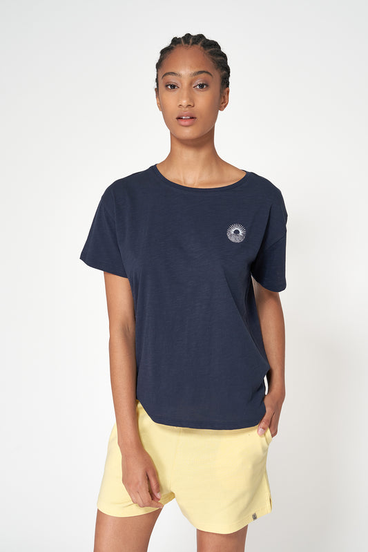 Camiseta básica en algodón flamé