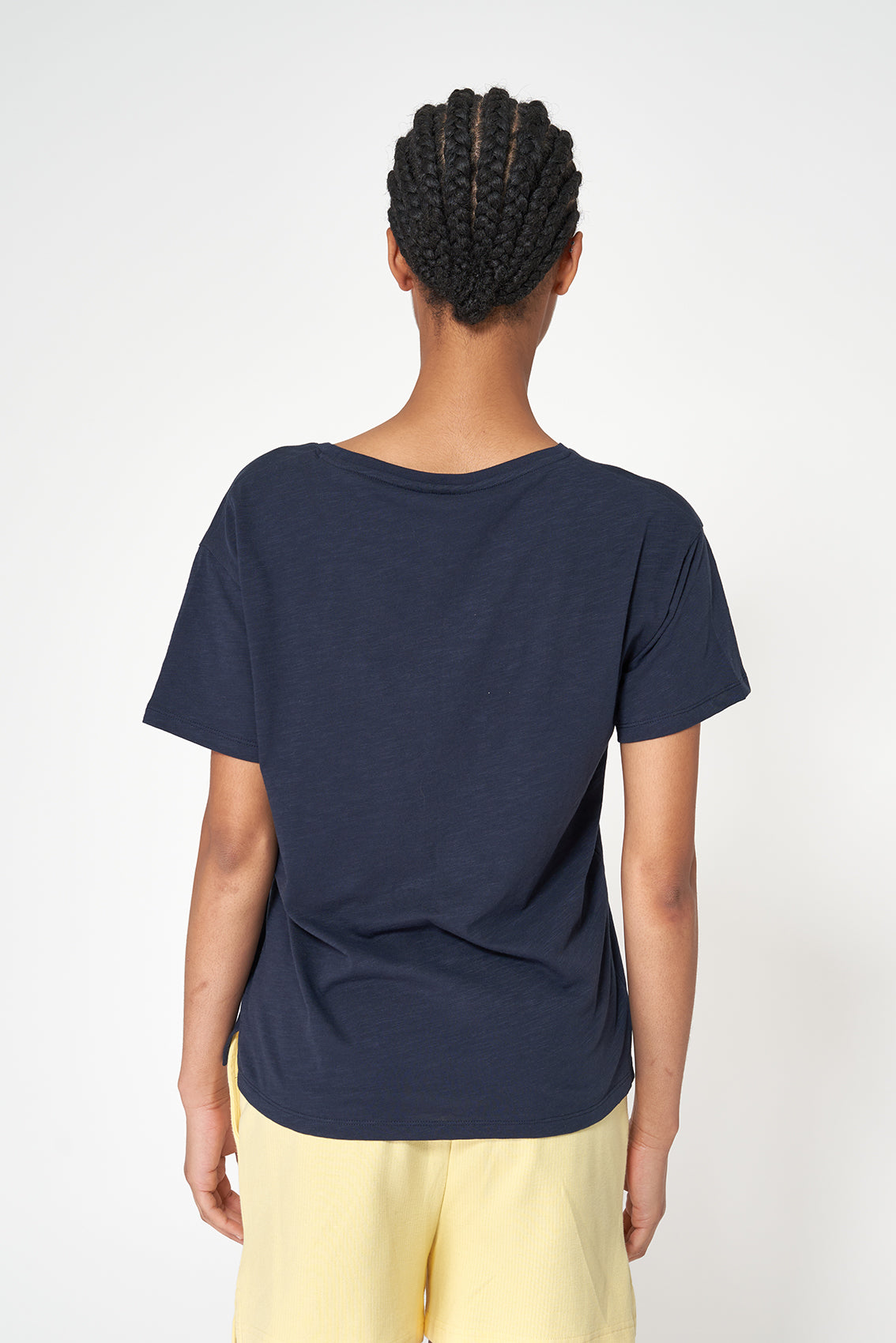 Camiseta básica en algodón flamé