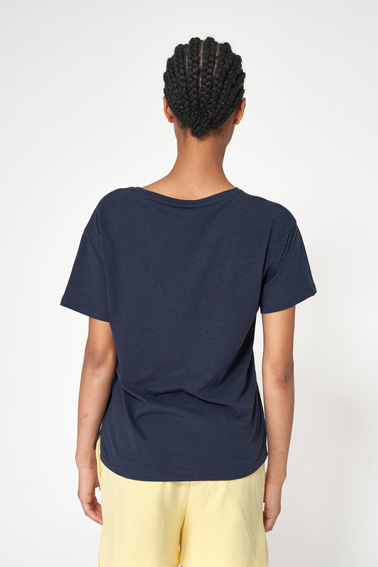 Camiseta básica en algodón flamé