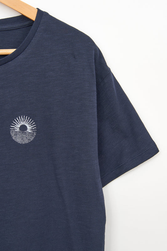 Camiseta básica en algodón flamé