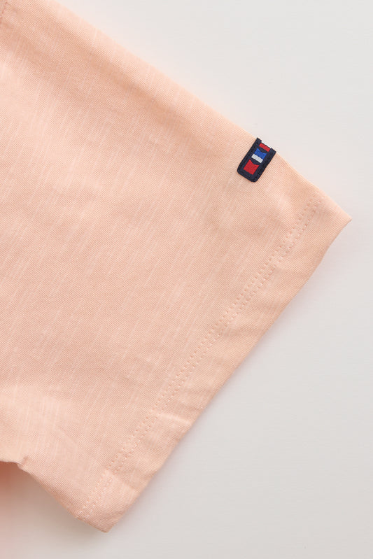 Camiseta básica en algodón flamé