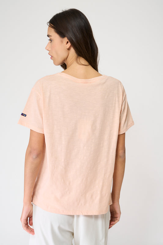 Camiseta básica en algodón flamé