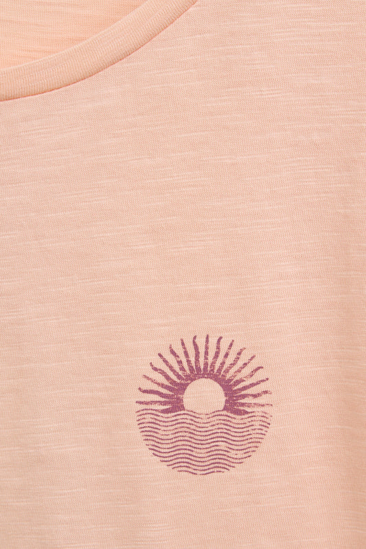 Camiseta básica en algodón flamé