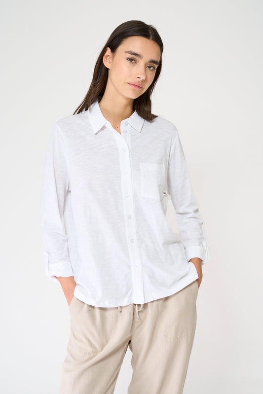 Camisa básica en algodón flamé