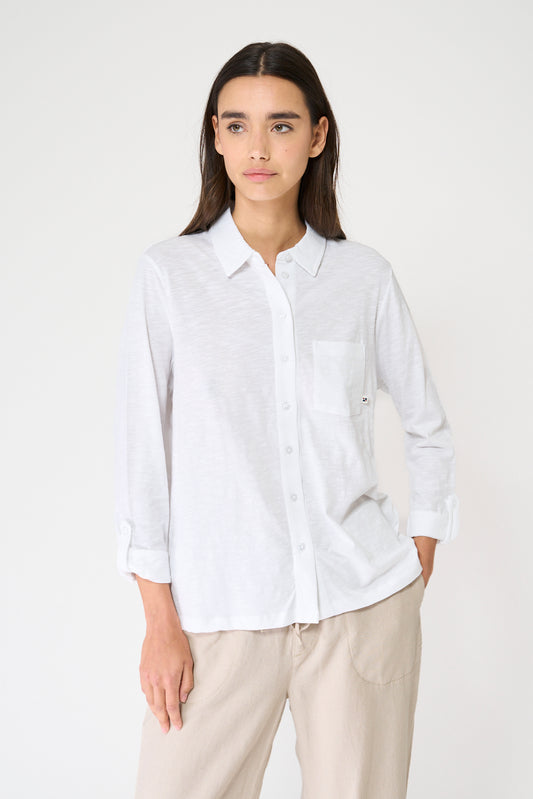 Camisa básica en algodón flamé