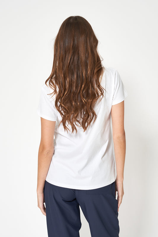 Camiseta escote en pico algodón 180 g