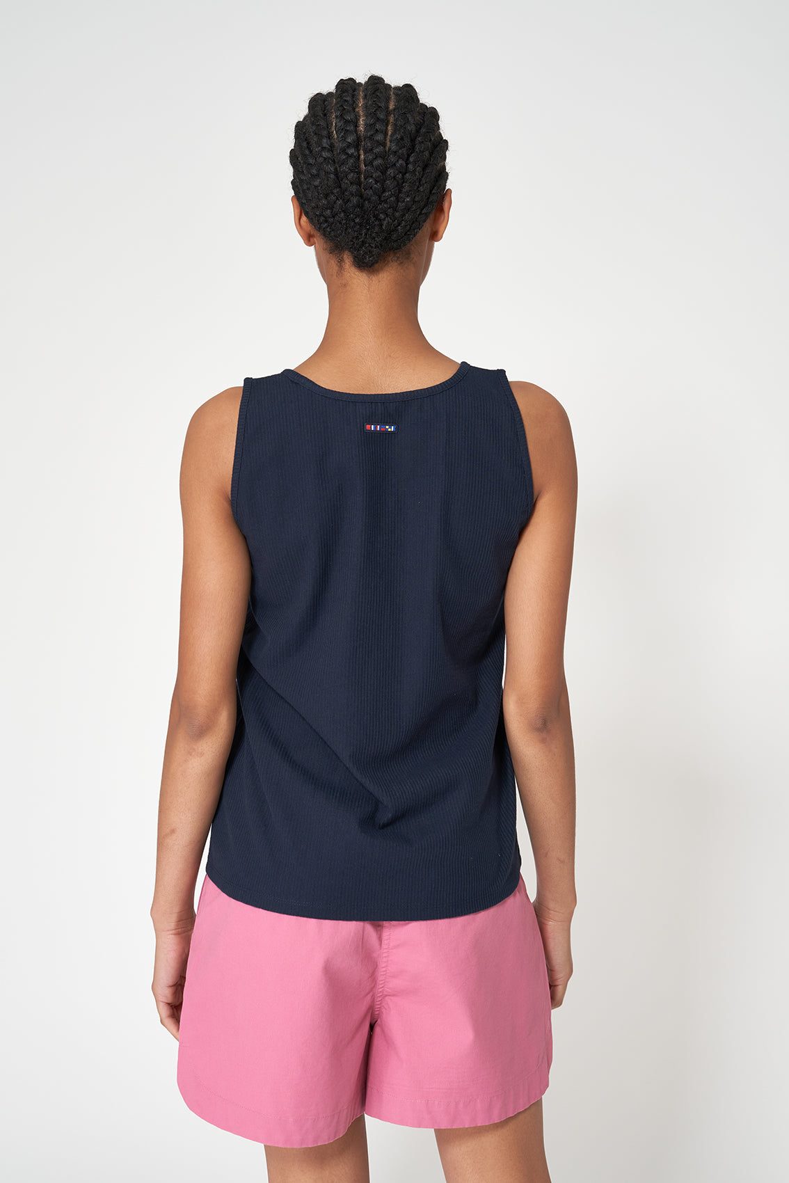 Pointelle cotton sleeveless top