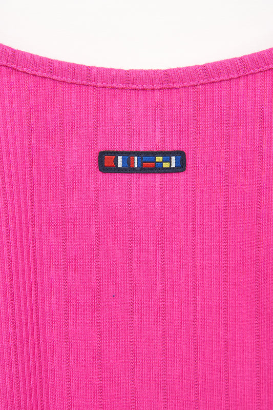 Top sin mangas en algodón pointelle