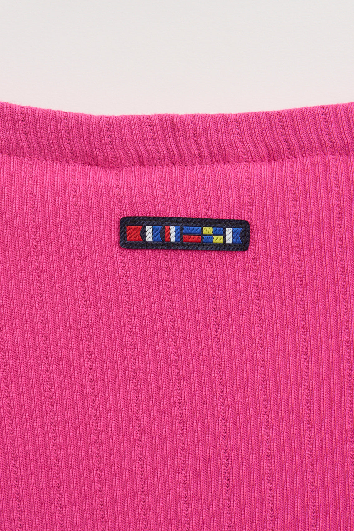 T-shirt en coton pointelle à boutons
