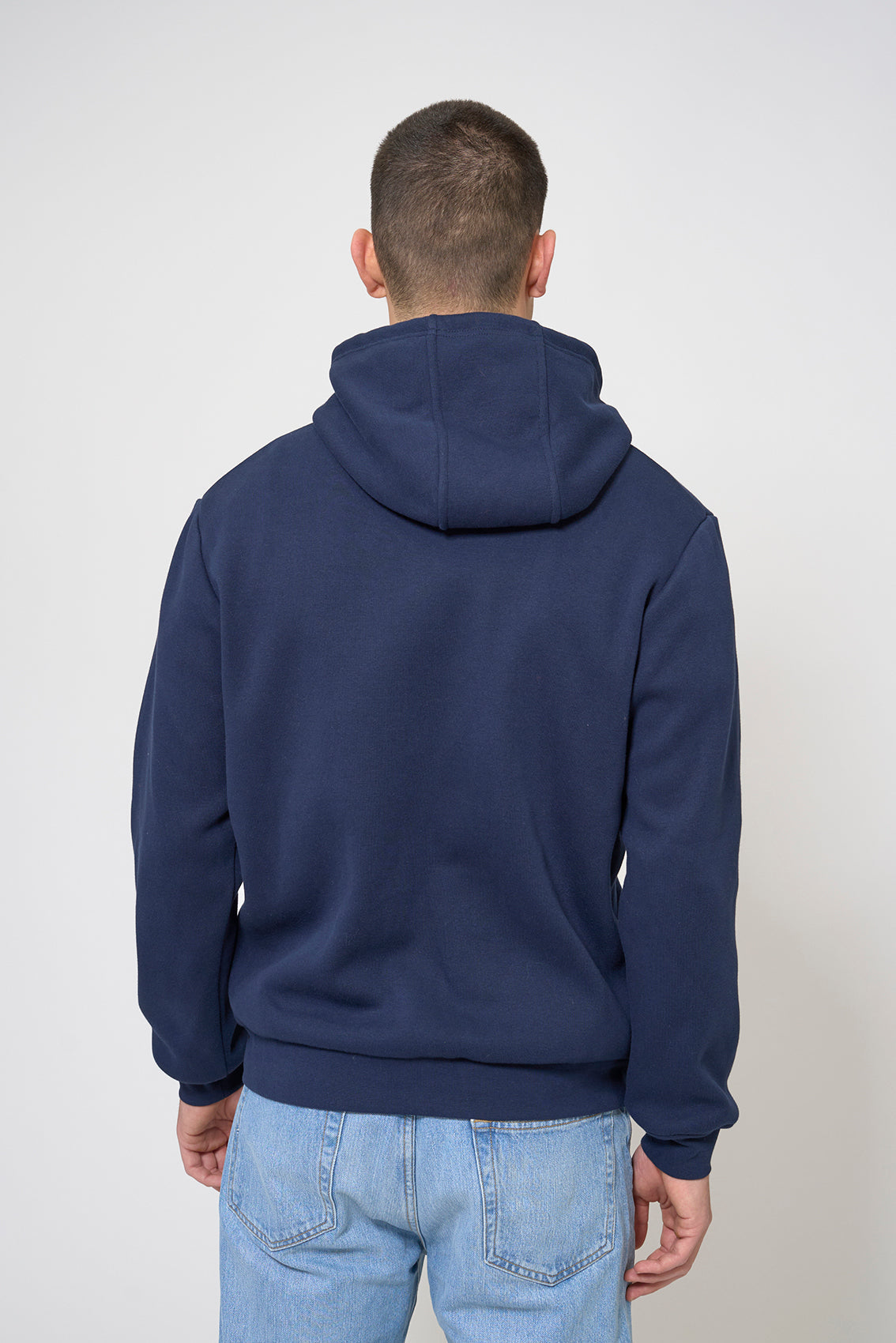 Zip-up sweatshirt with embroidery on the chest