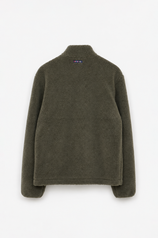 Sherpa jacket with patch pocket