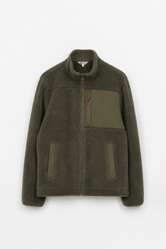Sherpa jacket with patch pocket