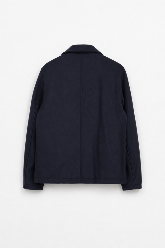 Wool overshirt with quilted lining