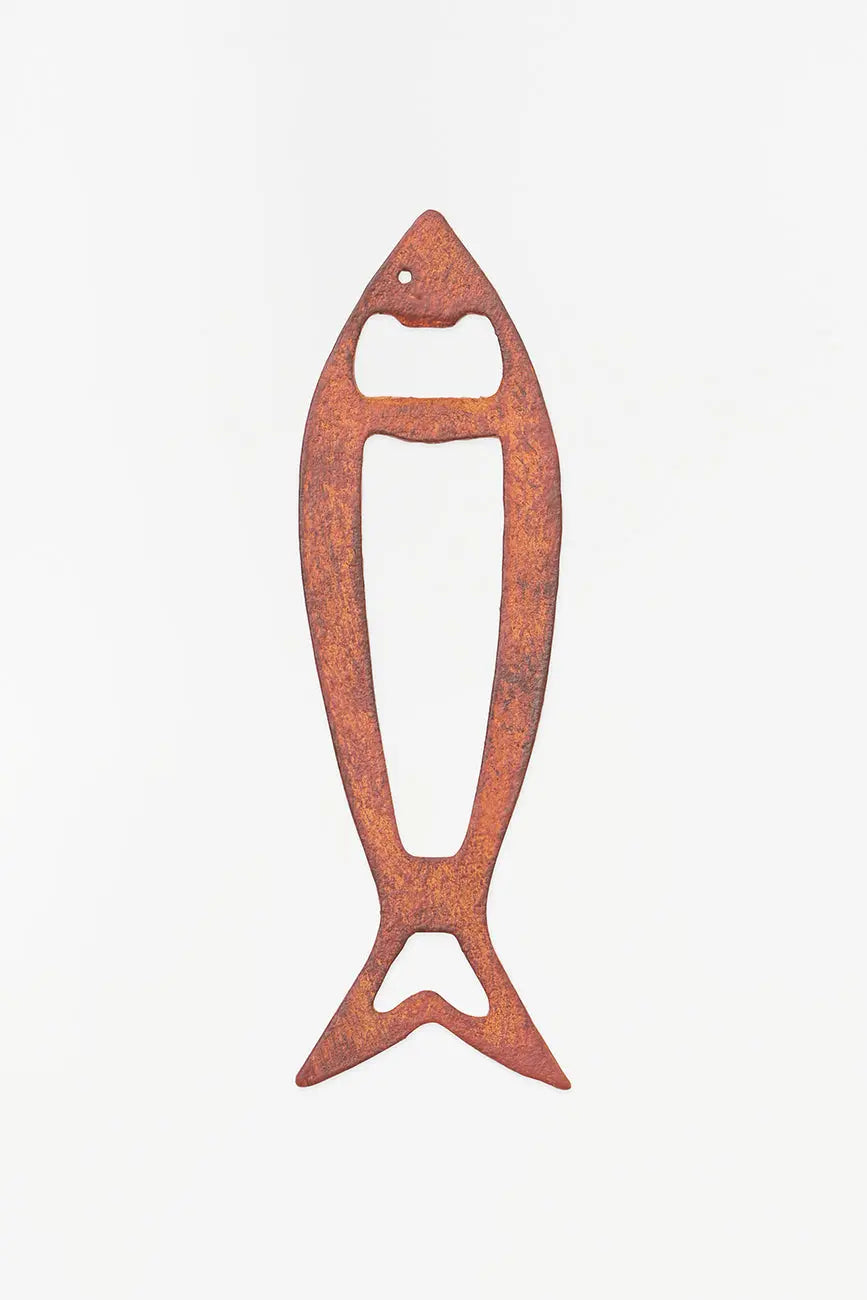 Abrebotellas forma de pez en hierro