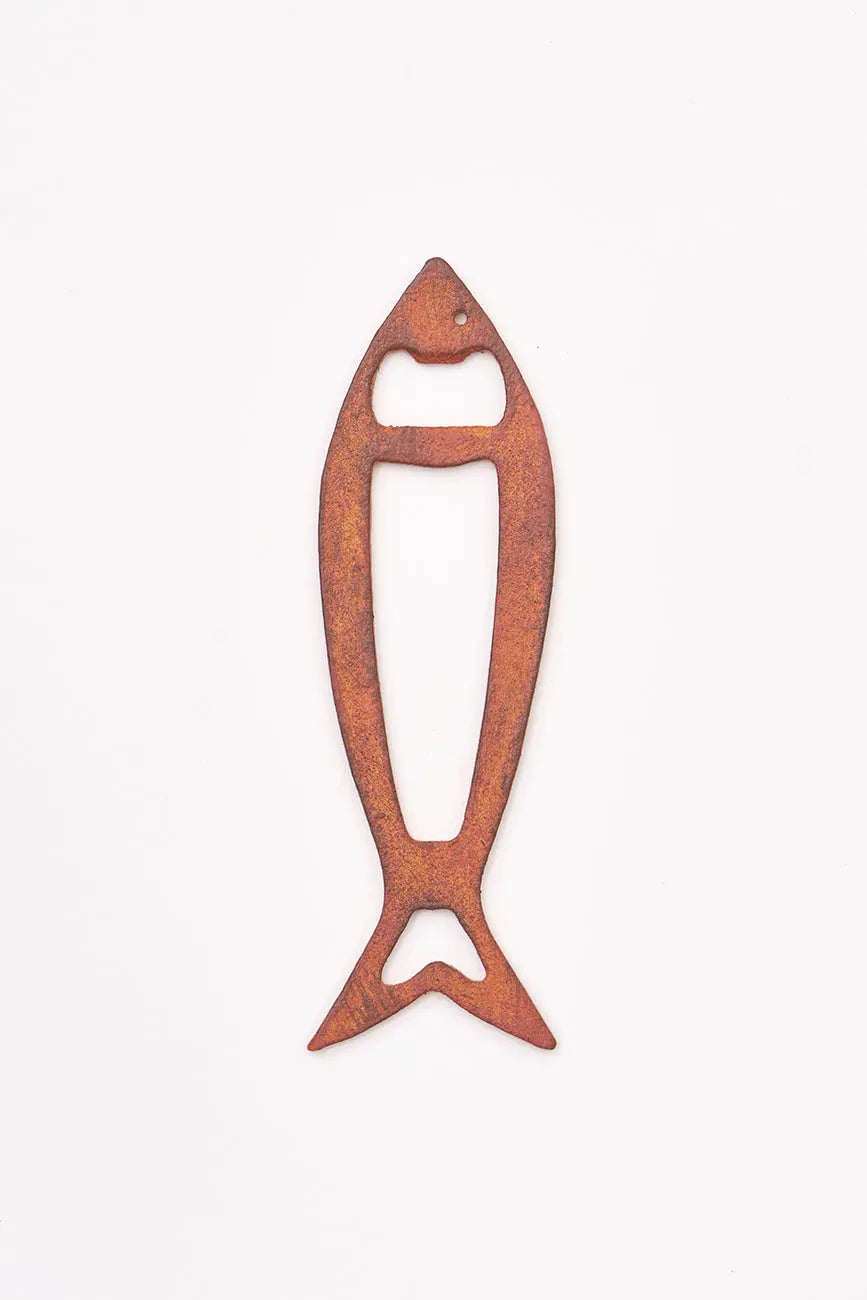 Abrebotellas forma de pez en hierro