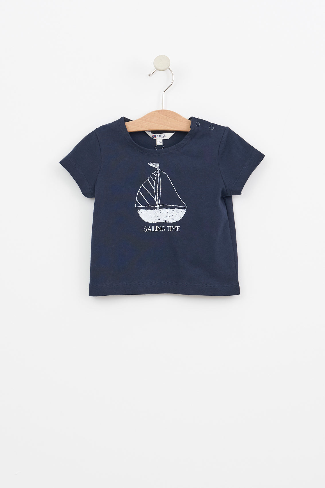 Camiseta manga corta de algodón con velero Batela Moda SS24
