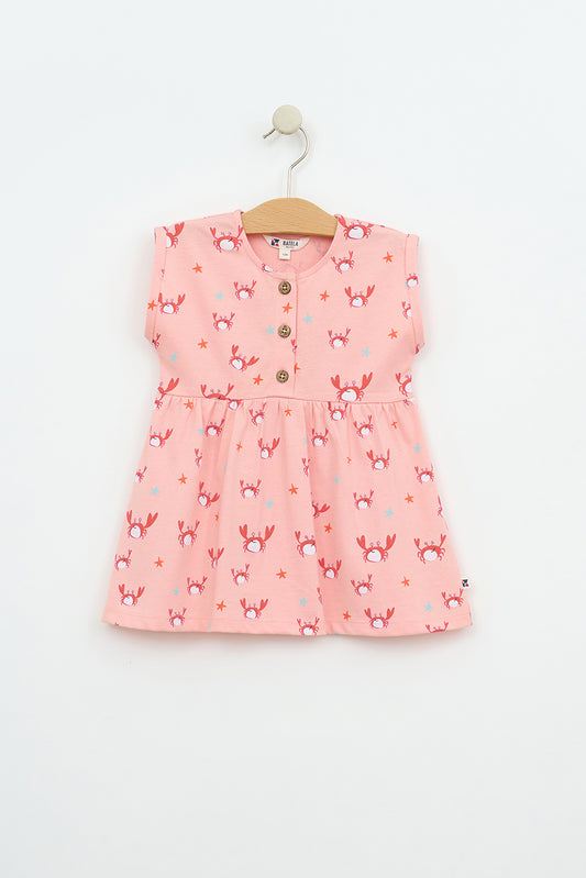 Vestido de bebé sin mangas estampado playero