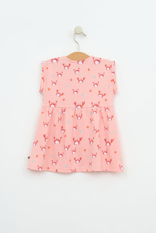 Vestido de bebé sin mangas estampado playero