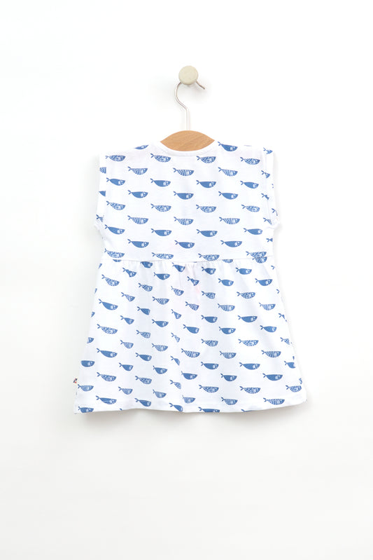 Vestido de bebé sin mangas estampado playero