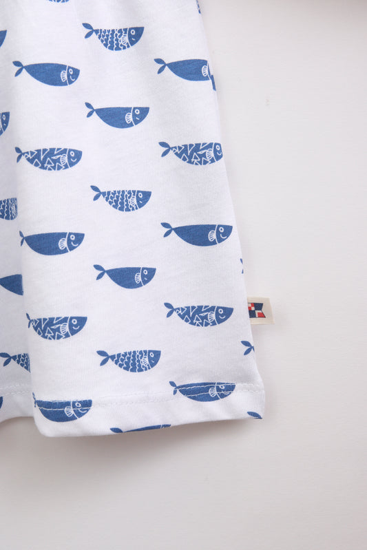 Vestido de bebé sin mangas estampado playero