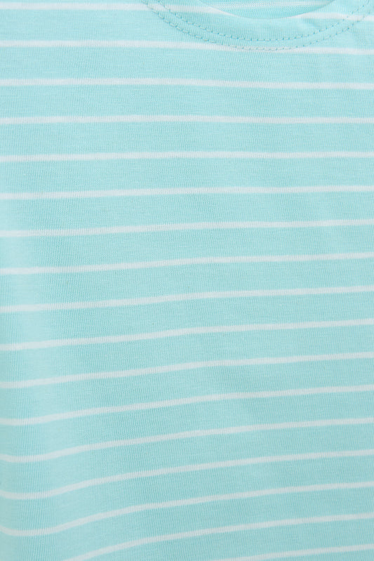 Camiseta de bebé manga corta raya marinera