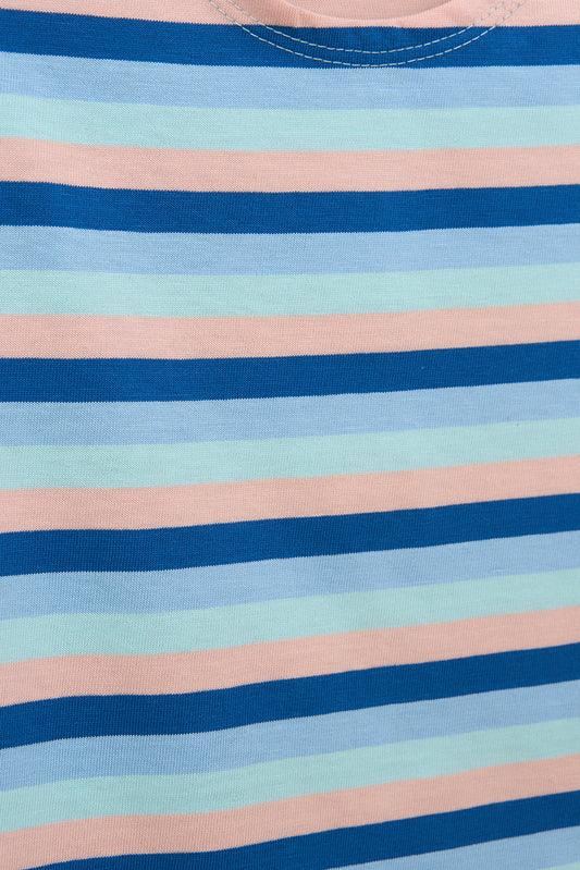 Camiseta de bebé manga corta raya marinera