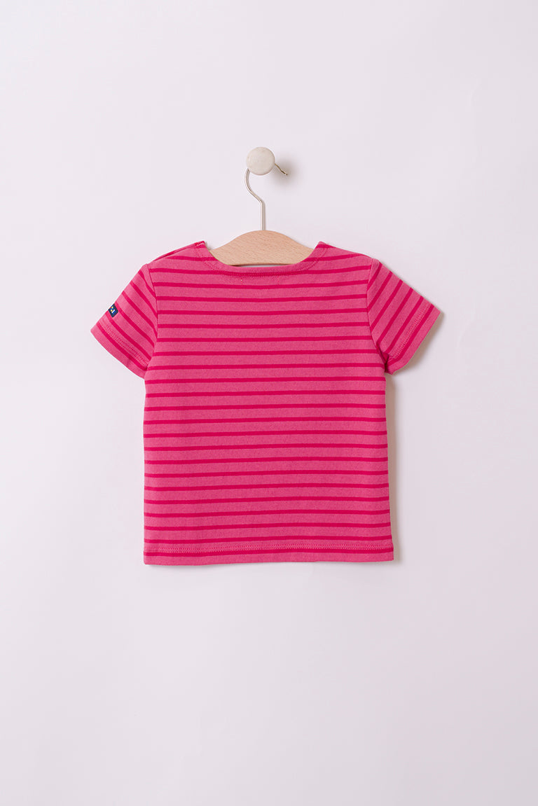 Baby cotton short-sleeved t-shirt with sailor stripes (OUTLET) SS25