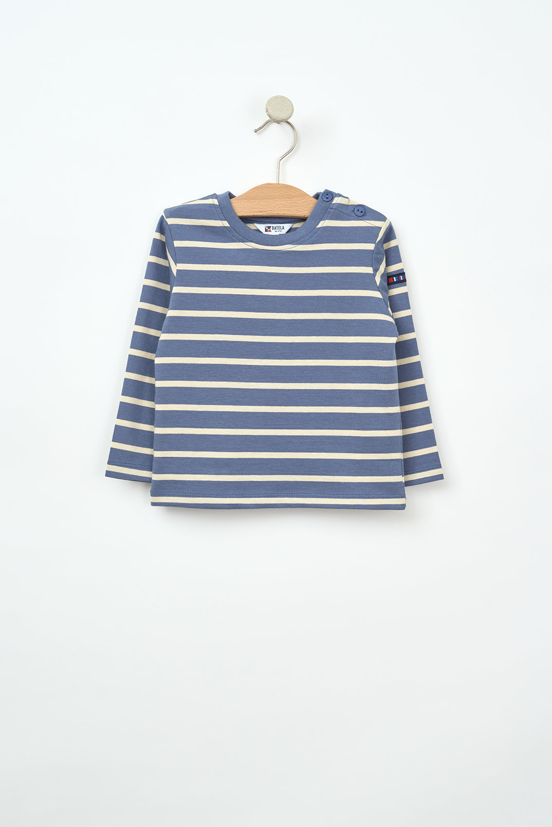 Camiseta bebé manga larga rayas