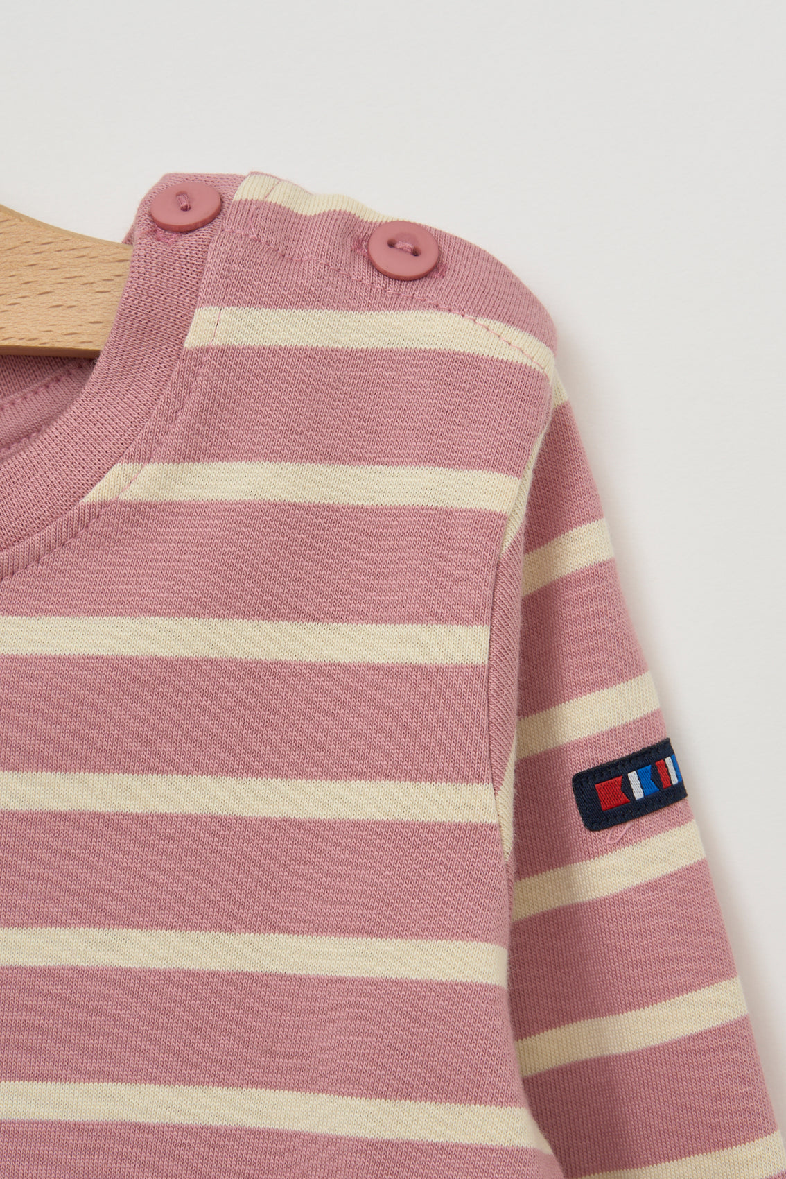 Long-sleeved striped baby t-shirt