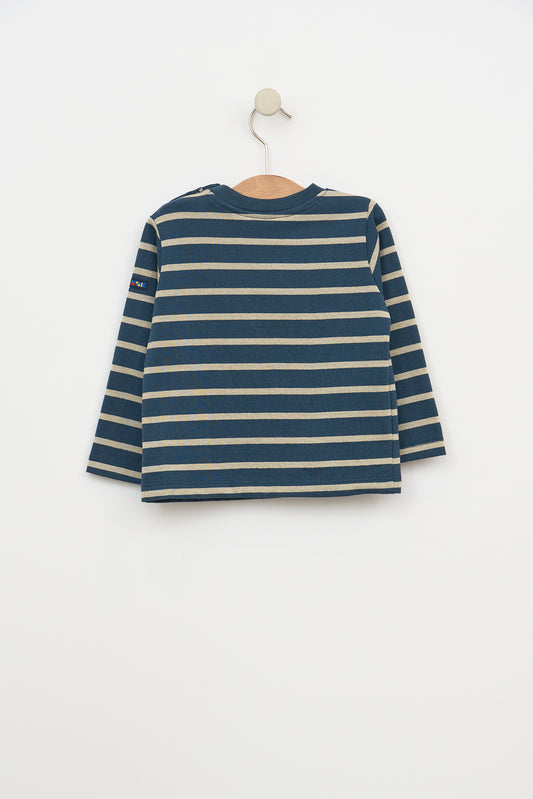 Camiseta bebé manga larga rayas