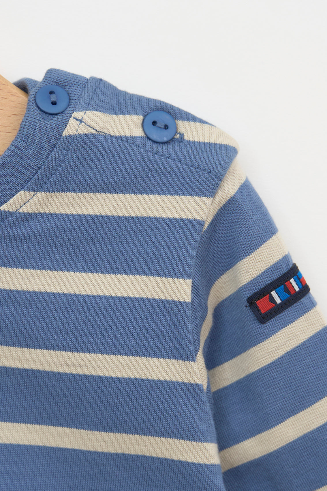 Long-sleeved striped baby t-shirt