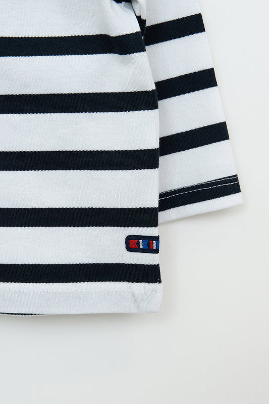 Camiseta de bebé manga larga raya marinera