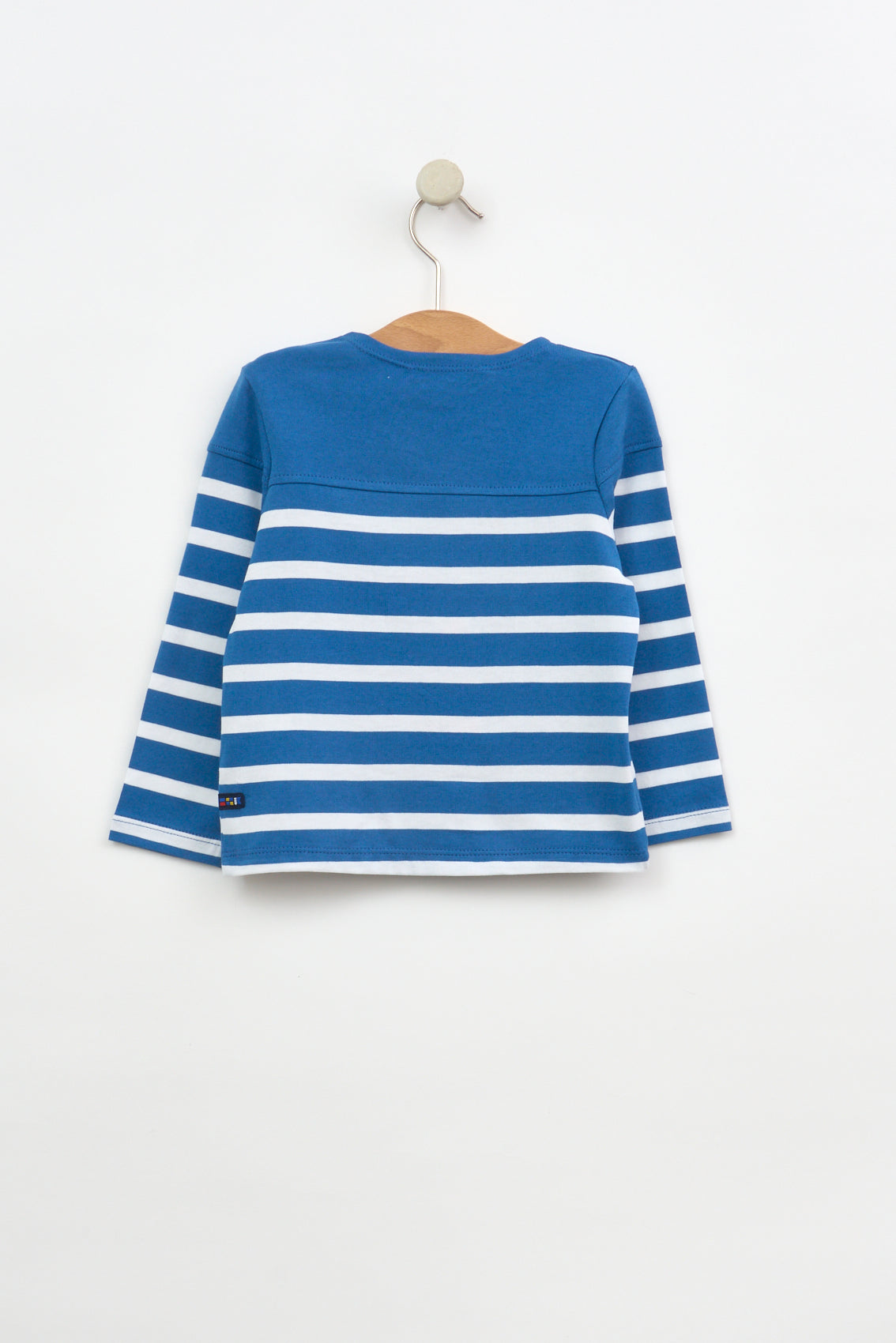 T-shirt coton bébé manches longues, rayures marinière