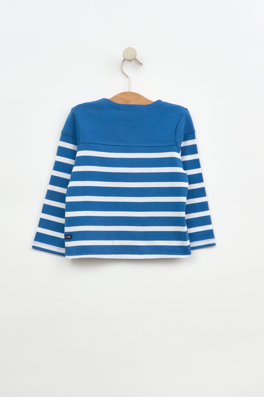 Camiseta de bebé manga larga raya marinera