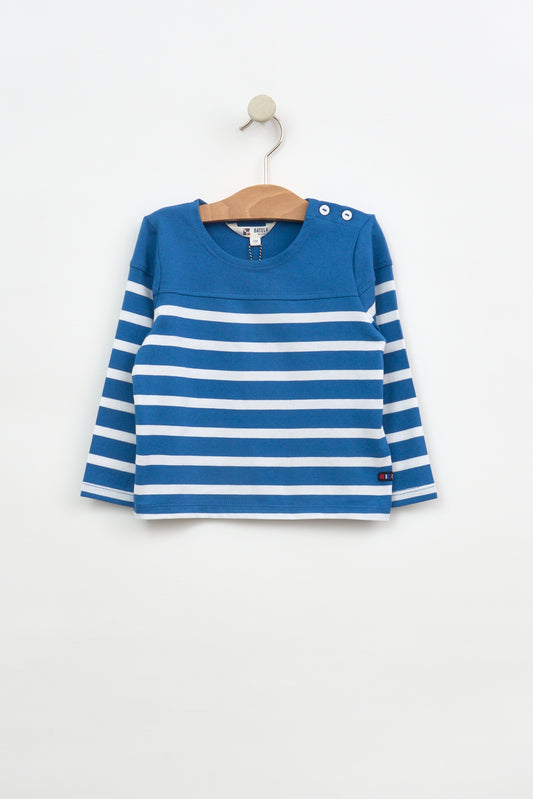 Camiseta de bebé manga larga raya marinera