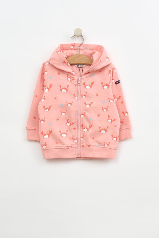 Chaqueta con capucha de bebé estampados playeros