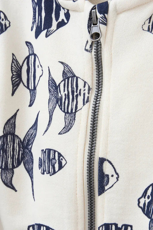 Printed baby sweatshirt jacket (OUTLET)