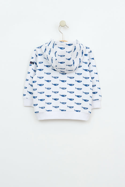 Chaqueta con capucha de bebé estampados playeros