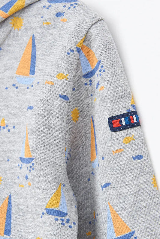 Printed baby sweatshirt jacket (OUTLET)