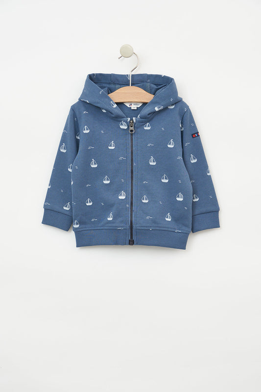 Printed baby sweatshirt jacket (OUTLET)