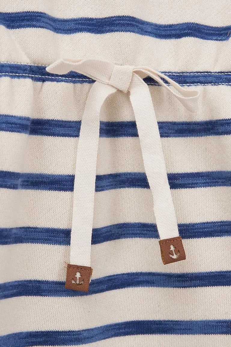 Vestido marinero a rayas en algodón terry