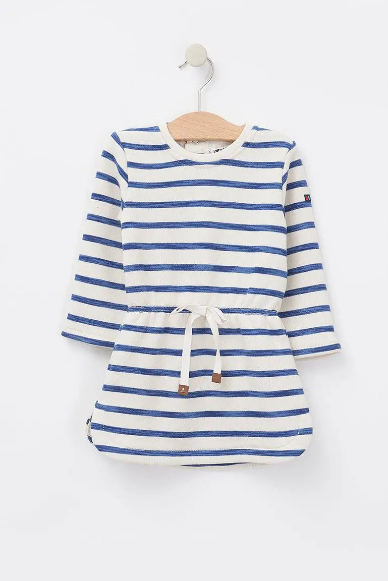 Vestido marinero a rayas en algodón terry