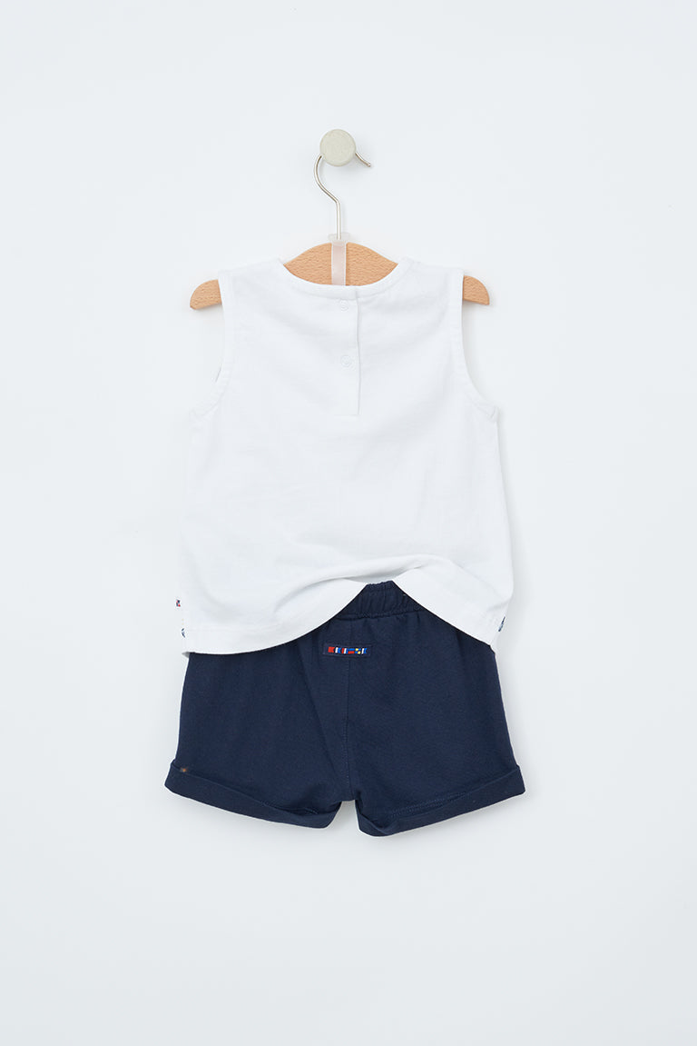 Conjunto bebe 2 piezas algodón camiseta estampada