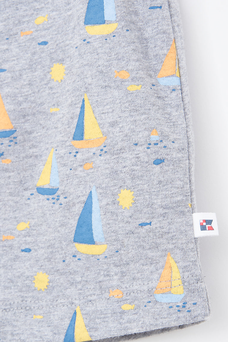 2-piece baby set with cotton printed t-shirt