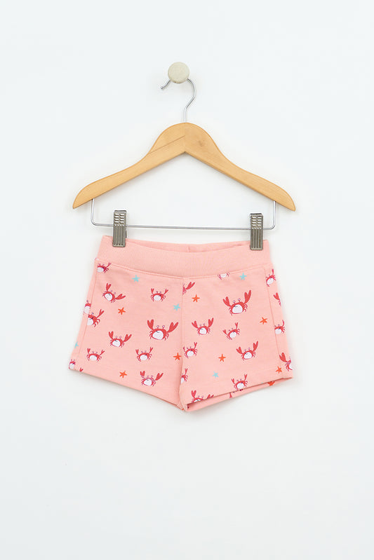 Pantalón corto bebé algodón Terry estampado playero