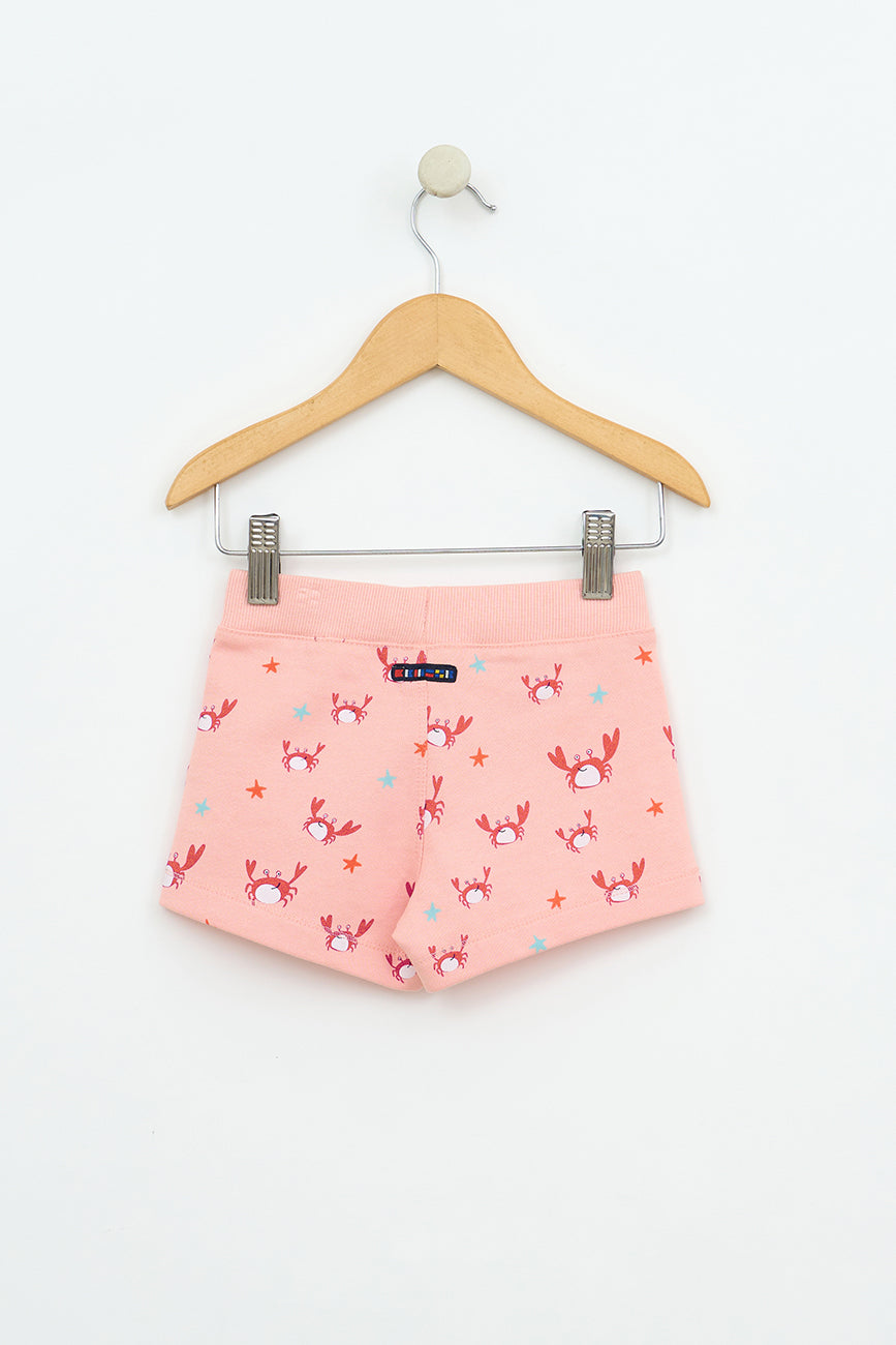 Pantalón corto bebé algodón Terry estampado playero
