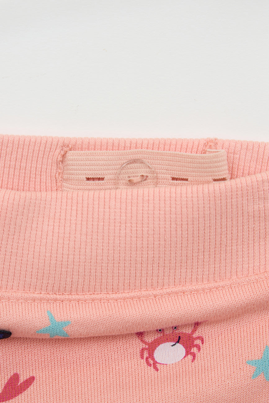 Printed terry cotton baby shorts