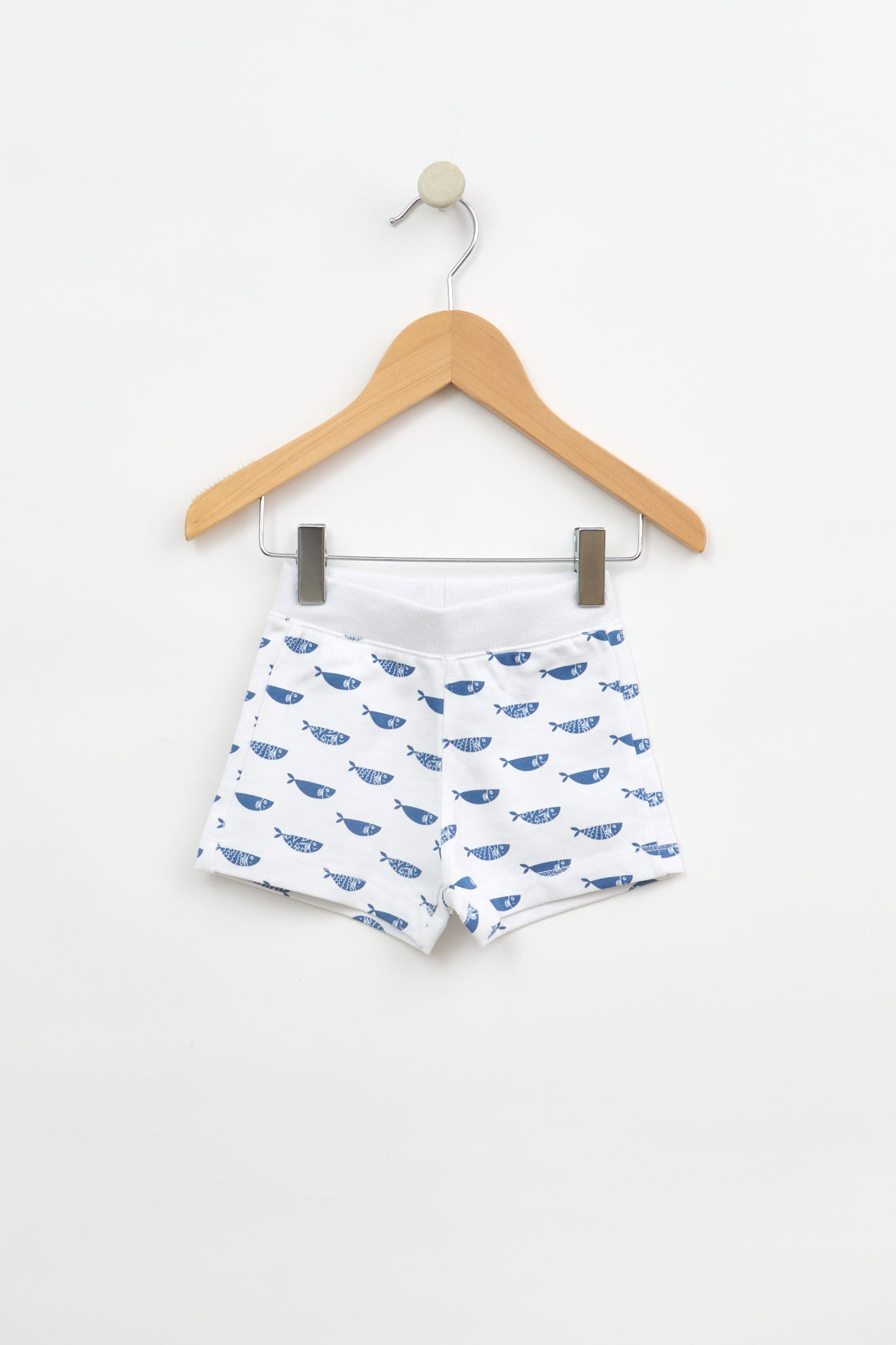 Printed terry cotton baby shorts