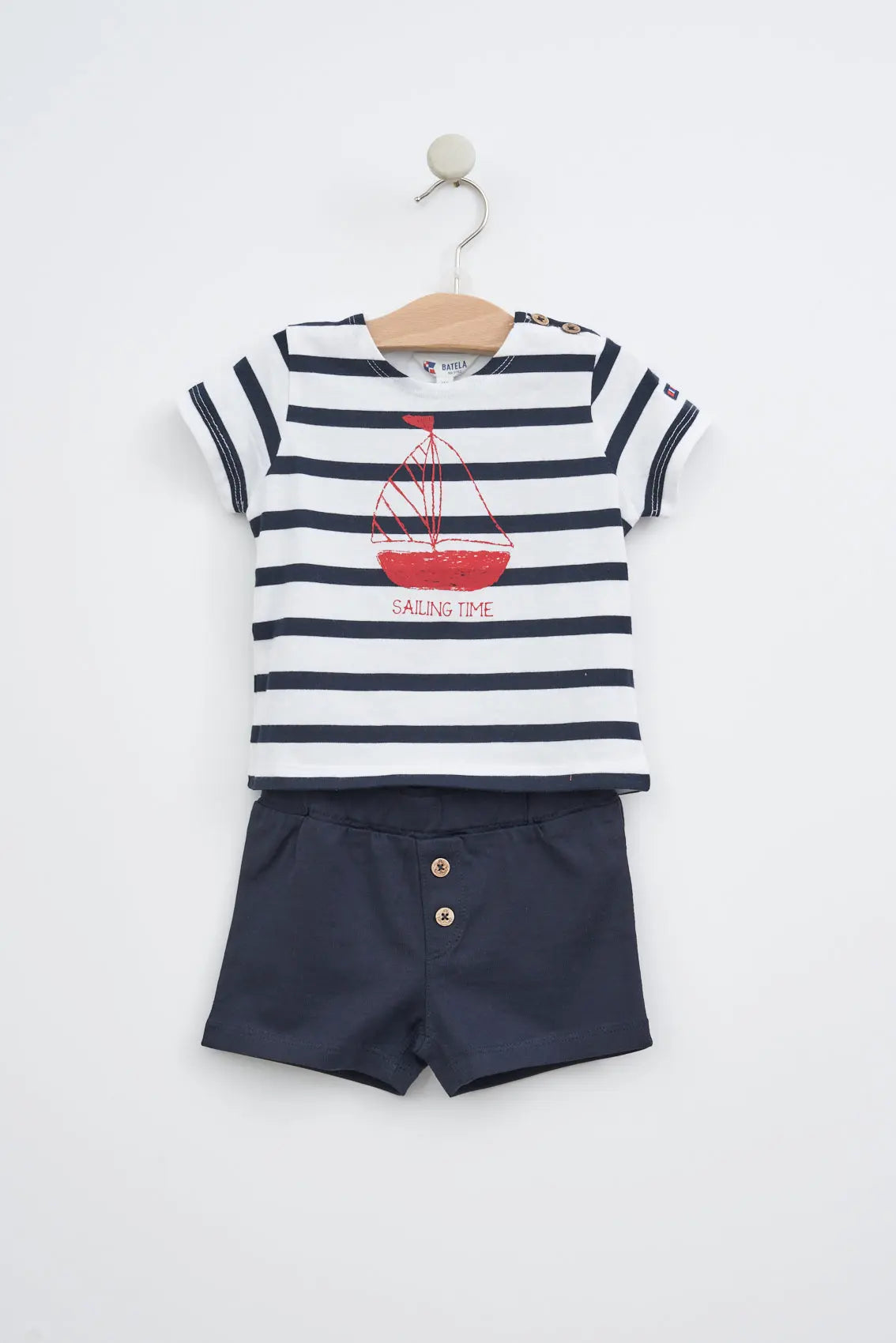 Ensemble bébé 2 pièces coton, rayures