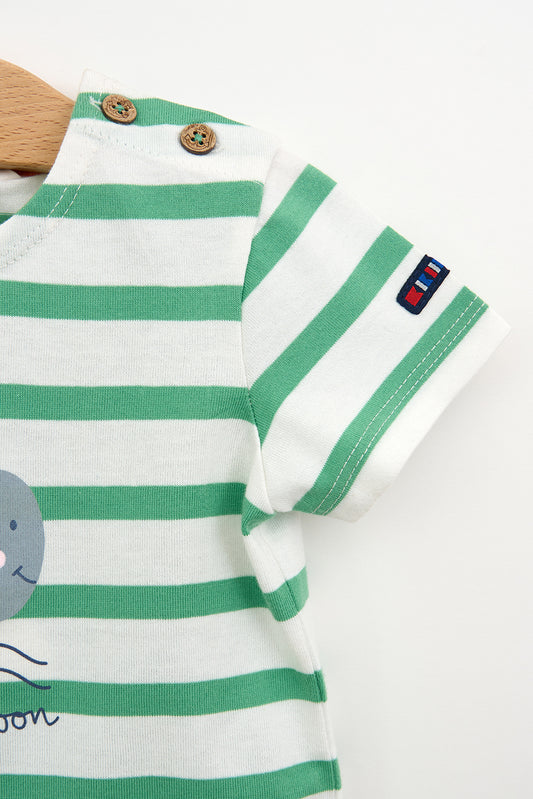 Conjunto de bebé 2 piezas 100% algodón a rayas